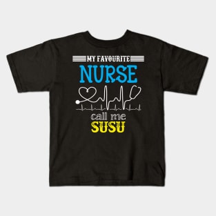 My Favorite Nurse Calls Me Susu Funny Mother's Gift Kids T-Shirt